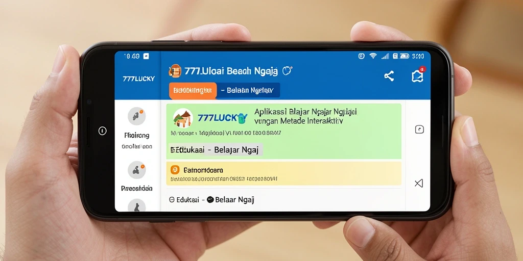 Tampilan antarmuka pengguna 777LUCKY yang menarik dan interaktif.