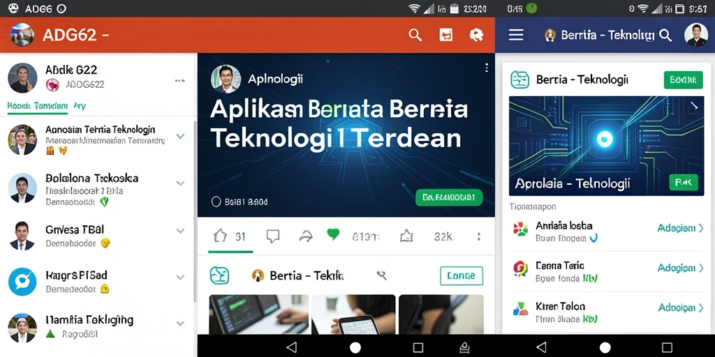 Antarmuka aplikasi ADG62 yang intuitif dan informatif.