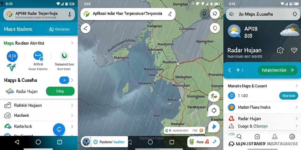 Antarmuka API88 yang menampilkan data radar hujan secara real-time.