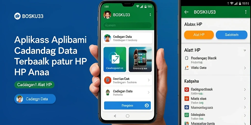 Antarmuka pengguna BOSKU33 yang sederhana dan efisien untuk cadangan data.