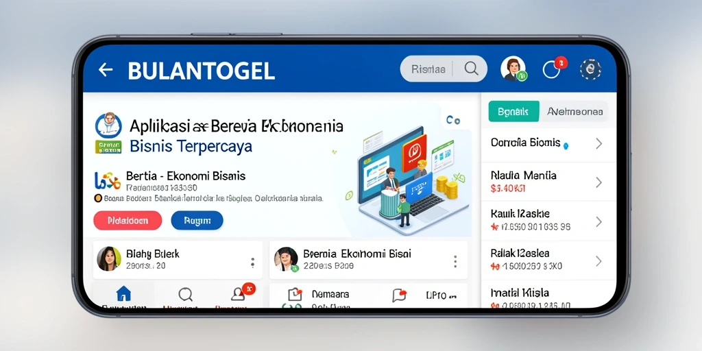 Tampilan antarmuka BULANTOGEL yang modern dan informatif.