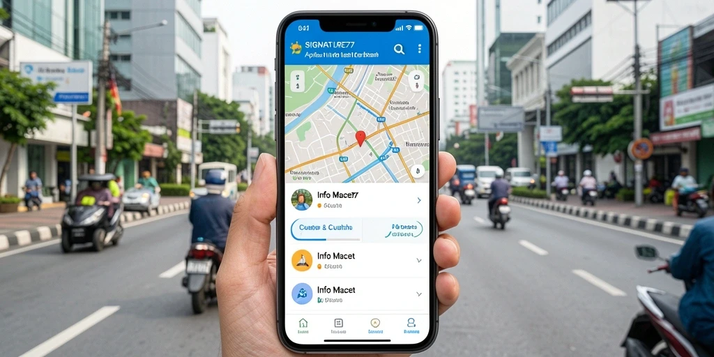 Tampilan antarmuka SIGNATURE77 yang informatif dan mudah digunakan.