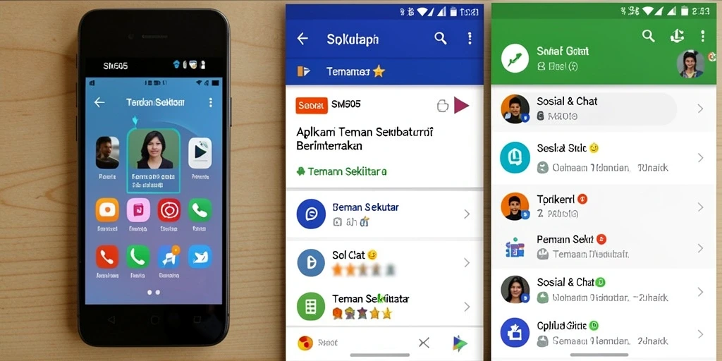 Tampilan antarmuka SM605 yang ramah pengguna untuk Teman Sekitar.